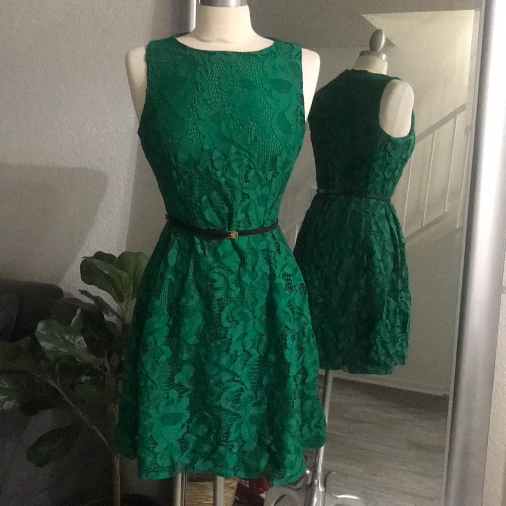 Emerald Green Midi Dress